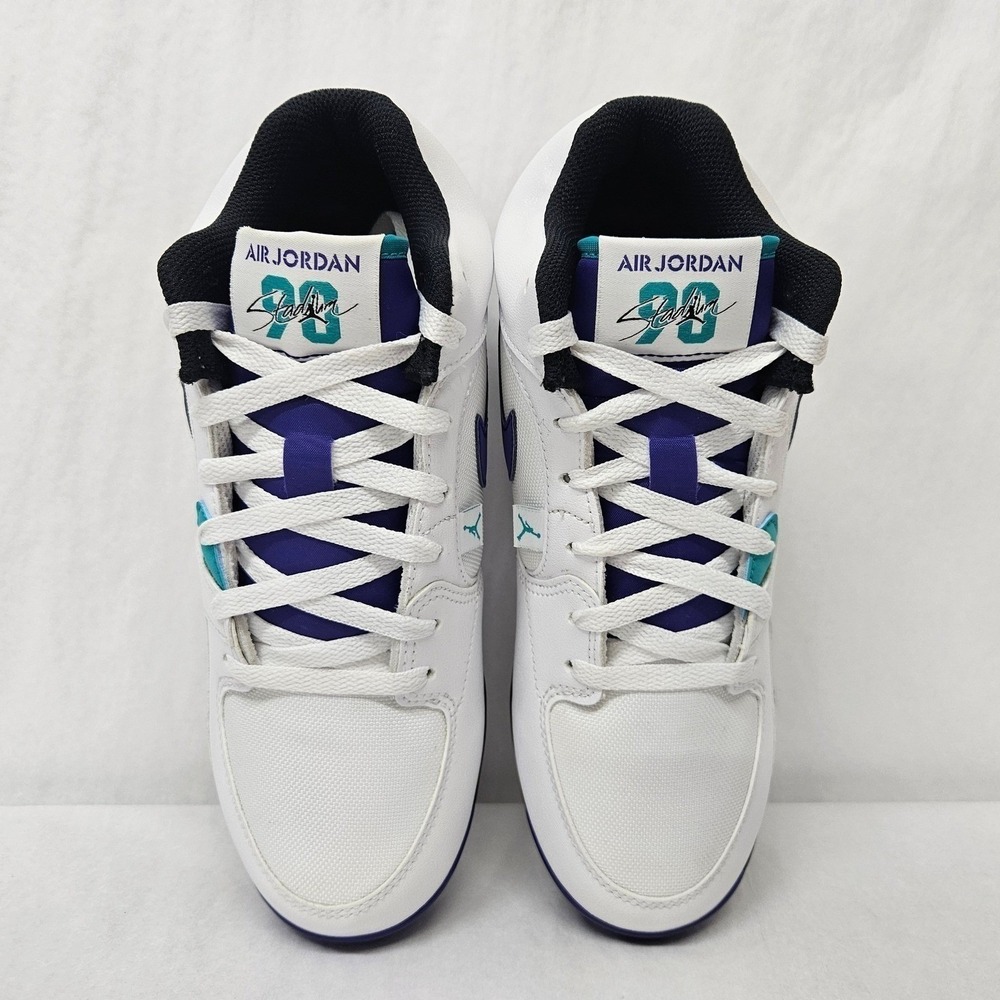 Jordan Stadium 90‎ Low MCS Baseball Cleats HQ0211-105 White Purple Men Size 10.5 - Picture 5 of 10